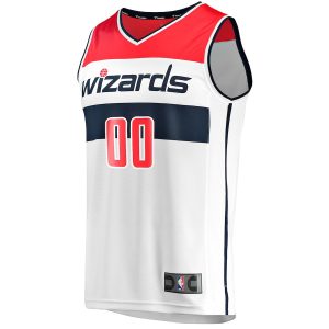 Men’s Washington Wizards Fanatics Branded White Fast Break Custom Replica Jersey – Association Edition