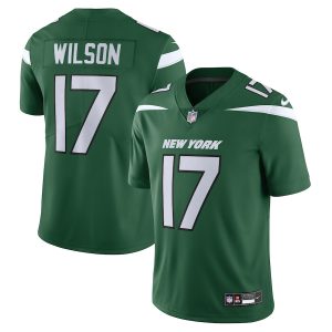 Men’s New York Jets Garrett Wilson Nike Gotham Green Vapor Untouchable Limited Jersey