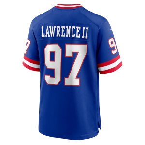 Men’s New York Giants Dexter Lawrence II Nike Royal Classic Game Player Jersey