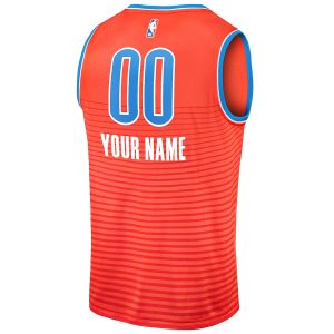 Men’s Oklahoma City Thunder Fanatics Branded Orange Fast Break Custom Replica Jersey – Statement Edition