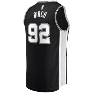 Men’s San Antonio Spurs Khem Birch Fanatics Branded Black Fast Break Player Jersey – Icon Edition