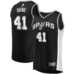 Men’s San Antonio Spurs Gorgui Dieng Fanatics Branded Black Fast Break Player Jersey – Icon Edition