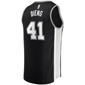 Men’s San Antonio Spurs Gorgui Dieng Fanatics Branded Black Fast Break Player Jersey – Icon Edition