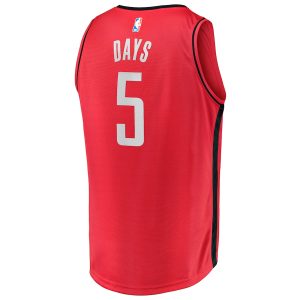 Men’s Houston Rockets Darius Days Fanatics Branded Red Fast Break Player Jersey – Icon Edition