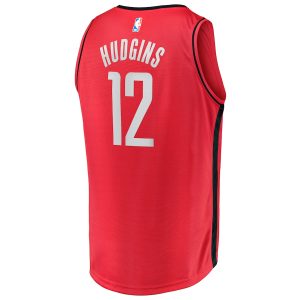 Men’s Houston Rockets Trevor Hudgins Fanatics Branded Red Fast Break Player Jersey – Icon Edition