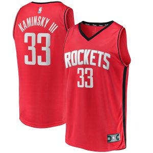 Men’s Houston Rockets Frank Kaminsky III Fanatics Branded Red Fast Break Player Jersey – Icon Edition