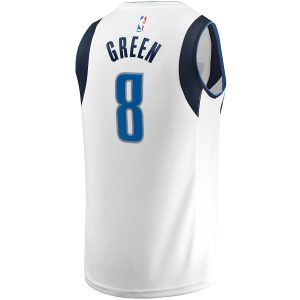 Men’s Dallas Mavericks Josh Green Fanatics Branded White Fast Break Player Jersey – Association Edition