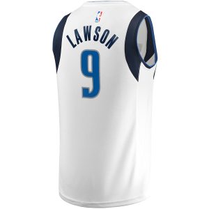 Men’s Dallas Mavericks A.J. Lawson Fanatics Branded White Fast Break Player Jersey – Association Edition