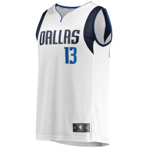 Men’s Dallas Mavericks Markieff Morris Fanatics Branded White Fast Break Player Jersey – Association Edition