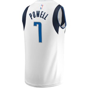 Men’s Dallas Mavericks Dwight Powell Fanatics Branded White Fast Break Player Jersey – Association Edition