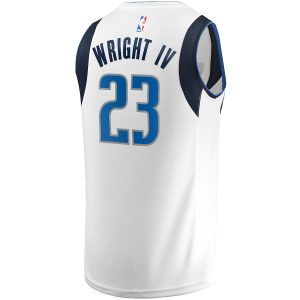 Men’s Dallas Mavericks McKinley Wright IV Fanatics Branded White Fast Break Player Jersey – Association Edition