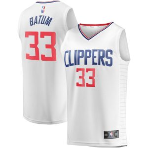 Men’s LA Clippers Nicolas Batum Fanatics Branded White Fast Break Player Jersey – Association Edition