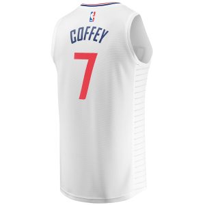 Men’s LA Clippers Amir Coffey Fanatics Branded White Fast Break Player Jersey – Association Edition