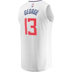 Men’s LA Clippers Paul George Fanatics Branded White Fast Break Player Jersey – Association Edition