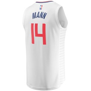 Men’s LA Clippers Terance Mann Fanatics Branded White Fast Break Player Jersey – Association Edition