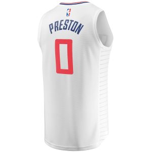 Men’s LA Clippers Jason Preston Fanatics Branded White Fast Break Player Jersey – Association Edition