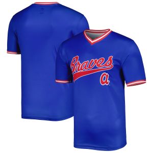 Men’s Atlanta Braves Stitches Royal Cooperstown Collection Team Jersey