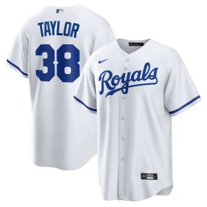 Men’s Kansas City Royals Josh Taylor Nike White Home Replica Player Jersey