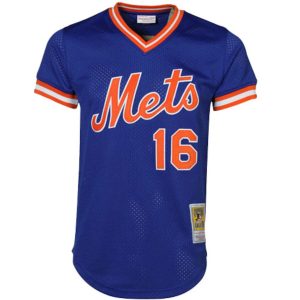 Men’s New York Mets Dwight Gooden Mitchell & Ness Royal Cooperstown Mesh Batting Practice Jersey